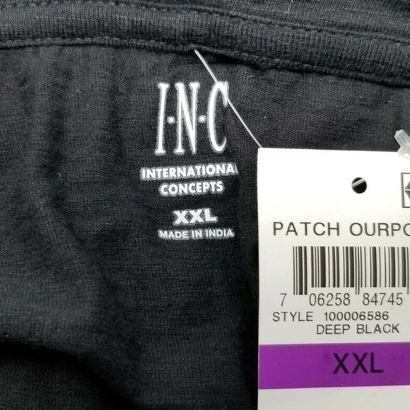 I-N-C Mens Black Layered Graphic T-Shirt Size 2XL - Picture 7 of 7